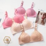 Elegant Red Lace Bra For Women - Comfortable, Breathable Underwear With Floral Embellishments, Non-Padded, Perfect For Casual Attire, Casual Attire Bra | Floral Embellished Bra | Comfortable Fit - Image 8