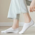 6 Pairs Solid Pinstripe Boat Socks, Simple Comfy & Breathable Socks, Women'S Stockings & Hosiery - Image 6