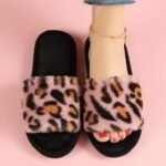 Cozy Leopard Print Women'S Slippers - Soft, Warm Fabric Indoor Shoes With Non-Slip Eva Sole, Perfect For All Seasons, Ladies Slippers - Image 4