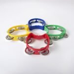 Grasp Training Musical Instrument Educational Toy 4-Bell Hand-Ring Bell Dance Performance Hand-Ring Bell Music Perception Educational Toy New Hand Drum Metal Bell Percussion Instrument Entertainment Instrument Plastic Single Layer Flower Drum Circle - Image 6