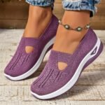 Women'S Slip-On Casual Sneakers - Breathable Fabric Upper & Eva Cushioned Sole, Low-Top Comfortable Walking Shoes For All-Season Wear, Multi-Color Options, Ladies Sneakers - Image 20