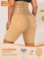 1Pc Large Size Panties, Oversized And Thickened, High Waist Tummy Control, Shaping And Butt Lifting, Seamless Underwear, Women'S Panties, Square Shorts. - Image 7