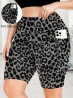 Big Size High Waist Crescent Pocket 5 Points Pants - Drainage Style - Image 9
