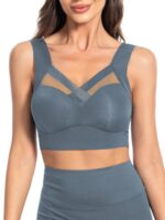 Mesh Stitching Wireless Bra, Comfy & Breathable Full Coverage Bra, Women'S Lingerie & Underwear - Image 3