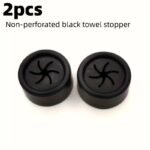 2Pcs Modern Black & White Spiral Towel Holders - Wall-Mounted Durable Plastic Kitchen & Bath Towel Rack With Glossy Finish, Easy Installation With Screws/Adhesive, Space-Saving Design For Contemporary Homes - Black & White Decor, Scratch- (Ideal For Bathrooms) - Stylish Spiral Cross Design, Polished Finish, Secure Grip For Towels, Minimalist Aesthetic, Functional & Easy Use - Image 3