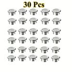 4/6/8/10/15/20/25/30Pcs Pack Plastic Bathroom Kitchen Sink Overflow Cover Ring Insert Replacement - Chrome Round Drain Cap With Plastic Strips, Durable Bathroom & Kitchen Sink Accessories, Sink Drain Cover, Overflow Prevention, Modern Drain Cover, Durable Plastic - Image 15