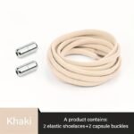 Easy Slip-On No-Tie Elastic Shoelaces With Metal Buckle - Quick Fasten, Machine Washable, Solid Color - Image 17