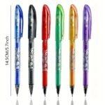 36Pcs/Set 6 Colors Neutral Erasable Pen, Blue/Black/Red/Green/Orange/Purple Ink Writing Gel Pens Washable Handle School Office Supplies Stationery Gift - Image 2