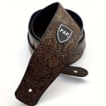 6.35 Cm Guitar Strap Genuine Faux Leather Adjustable Soft Embroidered Belt For Classical Bass Music Hobby Guitar Accessories (Random Pattern) - Image 3