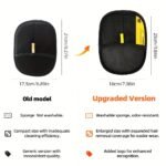 Upgraded Large Pet Static Hair Removal Gloves - Black Polypropylene Cat Grooming Gloves With Yellow Accents, 24.99Cm*17.98Cm, Efficient Pet Hair And Dander Removal, Essential Tool For Cats And Dogs | Stylish Pet Accessory | Durable Care Gloves - Image 10