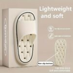 Women'S Thick Sole Non-Slip Eva Slippers - Soft Cushioned Indoor/Outdoor Beach Sandals, All-Season Comfort With Ergonomic Design, Solid Color For Home & Casual Wear, Indoor Slippers | Simple Slipon Design | Durable Slippers, Ladies Slippers - Image 3