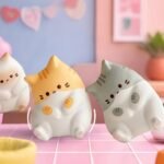 1Pc Cute Cartoon Cat Squeeze Toy, Soft Slow Rebound Pu Pop Fidget, Mixed Colors, Ideal For Kids & Adults, Perfect For Halloween & Christmas Gifts