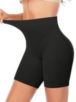 Women'S Plus Simple Shapewear Shorts, Plus Size Solid Tummy Control Butt Lifting Thigh Slimming Boyshorts - Image 3