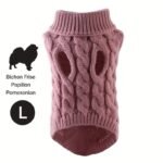 1Pc Cozy Knit Cat & Dog Sweater - Soft Acrylic Pullover For Small To Medium Pets, Winter & Fall Warmth, 7 Color Options, Machine Washable - Image 31