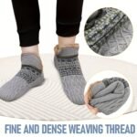 Ns-Sherpa Fluffy Bed Slippers For Men & Women - Warm, Non-Slip, Comfortable Knitted Socks With Plush Fleece Lining, Striped Design, Perfect For Indoor Use, Indoor Slippers | Plush Lined Socks | Knitted Socks, Slippers For Indoor Use, Bed Sock Men, Fuzzy Sock Extra Large, Sleep Sock Big Size, Thermal Sock For Sleeping, Sock Men Extra Shirt, Men Sock Good Quality - Image 9