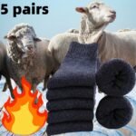 5 Pairs Men'S Thick Wool Blend Socks - Cozy Mid-Calf Winter Socks In Solid Colors (Dark Gray, Light Blue, Brown, Navy Blue, Beige, White), Soft & Warm For Casual Or Cold Weather, Cozy Footwear | Giftready Packaging | Quality Fabric Socks, Cute Socks - Image 14