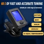 Clip On Guitar Tuner Electronic Clip On Tuner For Most String Instruments Easy Reading Accurate Tuning Tuner Clip For Guitar Green When The Tone Is Accurate, Blue When It Is Inaccurate - Image 10