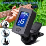Clip On Guitar Tuner Electronic Clip On Tuner For Most String Instruments Easy Reading Accurate Tuning Tuner Clip For Guitar Green When The Tone Is Accurate, Blue When It Is Inaccurate