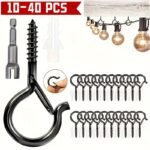 S Hooks, 10-40 Units Of Q-Type Hooks That Can Be Easily Released, Perfect For Hanging Outdoor Halloween Light Strings, Plant Flower Baskets, Wind Chimes, And Bird Feeders. Features A Safety Buckle Design, Ideal For Christmas And Halloween Holiday Gi