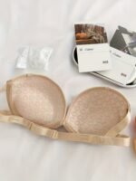 Chic Strapless Bandeau Bra For Women - Invisible, Non-Slip, Push-Up Support With Underwire - Perfect For Wedding Dresses & Formal Wear, Japanese Style, Lace, Backless - Image 6