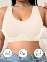 Plus Size Traceless Push Up And Anti-Sagging Wireless Bra Anti-Slip Bra Women Breast Holding Comfortable Breathable Top Truss Chest Pad Beauty Back Vest Women - Image 2
