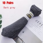 10 Pairs Of Men'S Solid Color Anti Odor & Sweat Absorption Thin Crew Socks, Comfy & Breathable Socks, For Daily & Outdoor Wearing, Spring And Summer - Image 7