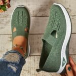 Women'S Slip-On Casual Sneakers - Breathable Fabric Upper & Eva Cushioned Sole, Low-Top Comfortable Walking Shoes For All-Season Wear, Multi-Color Options, Ladies Sneakers - Image 2