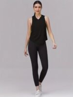 Letter Embroidered Side Open Hoodie, Y2K Sleeveless Loose Eyelet Hoodie For Spring & Summer, Women'S Clothing - Image 7