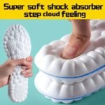 1 Pair 4D Sports Insoles For Men Women, Pu Sole Soft Breathable Shock Absorption Cushion Running Insoles - Image 4