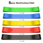 5Pcs Resistance Bands Set - Heavy-Duty Tpe Exercise Bands With Color-Coded Resistance Levels (Light, Medium, Heavy) - Stackable & Portable For Yoga, Pilates, Gymnastics, Dance - Ideal For Home, Travel, Or Gift - Compatible With Fitness Apps & Workou - Image 3