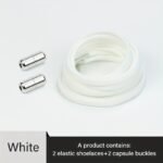 Easy Slip-On No-Tie Elastic Shoelaces With Metal Buckle - Quick Fasten, Machine Washable, Solid Color - Image 5