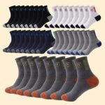6 Pairs Of Men'S Socks, Mid-Calf Socks, Sweat Absorbing Socks, Sports Socks, Classic And Versatile, Patchwork Sports And Casual Socks - Image 4