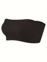 Sexy Strapless Bandeau Bra, Nylon 95% Elastane 5% Knit Fabric, Invisible Comfort, Solid Color, No Padding, Wireless, 170Gsm - Adult Size