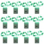 12Pcs Led Copper Wire Fairy String Lights - 2-Meter Long Battery-Powered Mini Firefly Lights With Warm Yellow Glow, Perfect For Bedroom, Home, Garden, Weddings, Christmas & Party Decor, Indoor/Outdoor Use, Fairy Lights For Bedroom, Festive Lighting, Rustic Charm Decor, Button Control Operation - Image 9