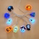 1Pc Led Fairy With -Like Button Control - Multi-Color Changing (Warm White, Green, Purple, Orange, Black, Yellow, , , Red, Brown, Gray, Cyan) - Indoor/ Halloween & Christmas Party Decorations - Led String With Hanging Hooks - Compatible With Pumpkins, Ghosts, Witches, Spiders, Mummies, Angels - Battery Not Included - Safe & Easy Use - Image 3