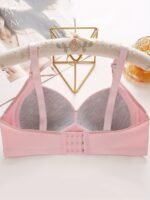 2Pcs Women'S Maternity Bra Set - Breathable, Glossy Underwire With Rhinestone Detail, Comfort Fit For Casual Attire, Breathable Bra|Glossy Finish|Rhinestone Embellishments - Image 7