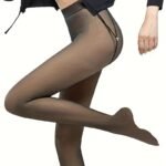 Women'S Thermal Pantsyhose - Solid Color Tights (Dark Grey/Black/) - Non-Transparent Opaque Leggings - Fit For Everyday, Formal, Party - Winter Tights - Easy Care Hand Wash/Dry Clean - Women'S Leggings, High Waisted Leggings, Casual Wear, Versatile Fashion, Smooth Texture, Comfortable Wear - Image 3