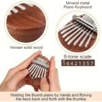 8 Keys Mini Kalimba High Quality Exquisite Finger Thumb Piano Marimba Music Good Accessory Pendant Gift, Christmas And Halloween Gift, Thanksgiving Gift - Image 14