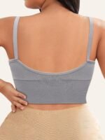 Single Pack 1Xl-4Xl Women'S Plus Size Solid Earth Tone Bra With Removable Pads And Adjustable Straps, Pullover Style Bra In 5 Colors For All Seasons - Image 6