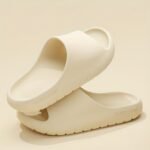 Simple Solid Color Slides, Casual Open Toe Soft Sole Shoes, Comfortable Indoor Home Bathroom Slides - Image 3