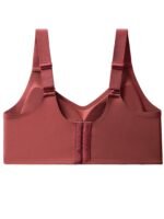 Seamless Cozy Women'S Wireless Bra - Full Coverage, High Support, Removable Pads, Nylon And Spandex Blend, Opaque - Available In Black, Beige, And Burgundy - Image 14