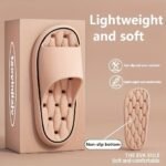 Women'S Thick Sole Non-Slip Eva Slippers - Soft Cushioned Indoor/Outdoor Beach Sandals, All-Season Comfort With Ergonomic Design, Solid Color For Home & Casual Wear, Indoor Slippers | Simple Slipon Design | Durable Slippers, Ladies Slippers - Image 5