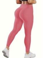 Women'S High-Waisted Peach Lift Yoga Pants - Stretchy, Butt-Lifting, High-Elasticity Fabric, Dark Blue, Perfect For Spring/Summer/Fall Workouts, Workout Leggings | Sleek Workout Pants | Highelasticity Pants, Workout Leggings - Image 7