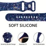 Broken Floral Sports Bands Compatible With Apple Watch Band 38Mm 40Mm 41Mm 42Mm 44Mm 45Mm 49Mm, Soft Sport Waterproof Strap Replacement Wristband For Iwatch Ultra Series 9 8 Se 7 6 5 4 3 2 1 Women Men, Workout Accessory, Active Lifestyle Band, Floral Design, Sporty Strap, Durable Material, Comfortable Fit, Smartwatch Accessory, Sports Lovers, Active Individuals - Image 4