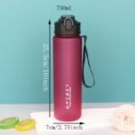 1Pc750Ml/21Oz Water Bottles With Straw, Large Capacity Motivational Time Marker Water Bottle Reusable Plastic Leakproof Durable Water Jug For Gym Work Travel And Outdoor Sports - Image 4