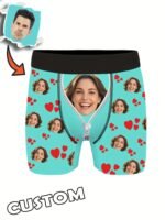 Custom Face Boxers With Picture, Personalized Face Photo Boxers, Funny Underwear With Face, Valentine'S Day/ Anniversary/ Wedding/ Birthday Gifts, Sexy Gift Funny Gag Gifts For Dad/Husband/Boyfriend - Image 2