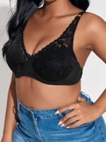 Julexy Elegant White Lace Push-Up Bra For Women - Ultra-Thin, Breathable Comfort, Non-Padded, Nylon/Elastane Blend, Hand Washable, Everyday Comfort Bra|Delicate Floral Lace|Hand Washable Bra - Image 7