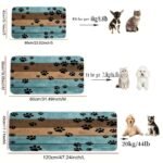 1Pc Soft & Absorbent Dog Paw Print Mat - Rectangular Polyester Pet Mat With, Quick-Dry, Washable Design - Ideal For Entryway, Bathroom, Kitchen, Living Room, Office Decor - Available In Multiple Sizes For Small To Large Dogs, Pet Mat | Playful Dog Design | Durable Dog Mat, Dog Accessories - Image 2