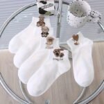 5 Pairs Cute 3D Cartoon Bear Socks, Comfy & Breathable Short Socks, Women'S Stockings & Hosiery - Image 6