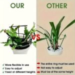 8Pcs/Set (4 Curved Rods + 4 Straight Rods), 9.84-Inch Plastic Plant Support Stake Ring, Suitable For Greenhouse Garden, Semi-Circular Fixed Rod For Indoor Flowers And Climbing Plants, Flexible And Adjustable Bonsai Tool, Easy To Fix Height - Image 7